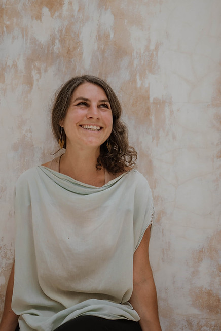 Kate Parrott looking up smiling