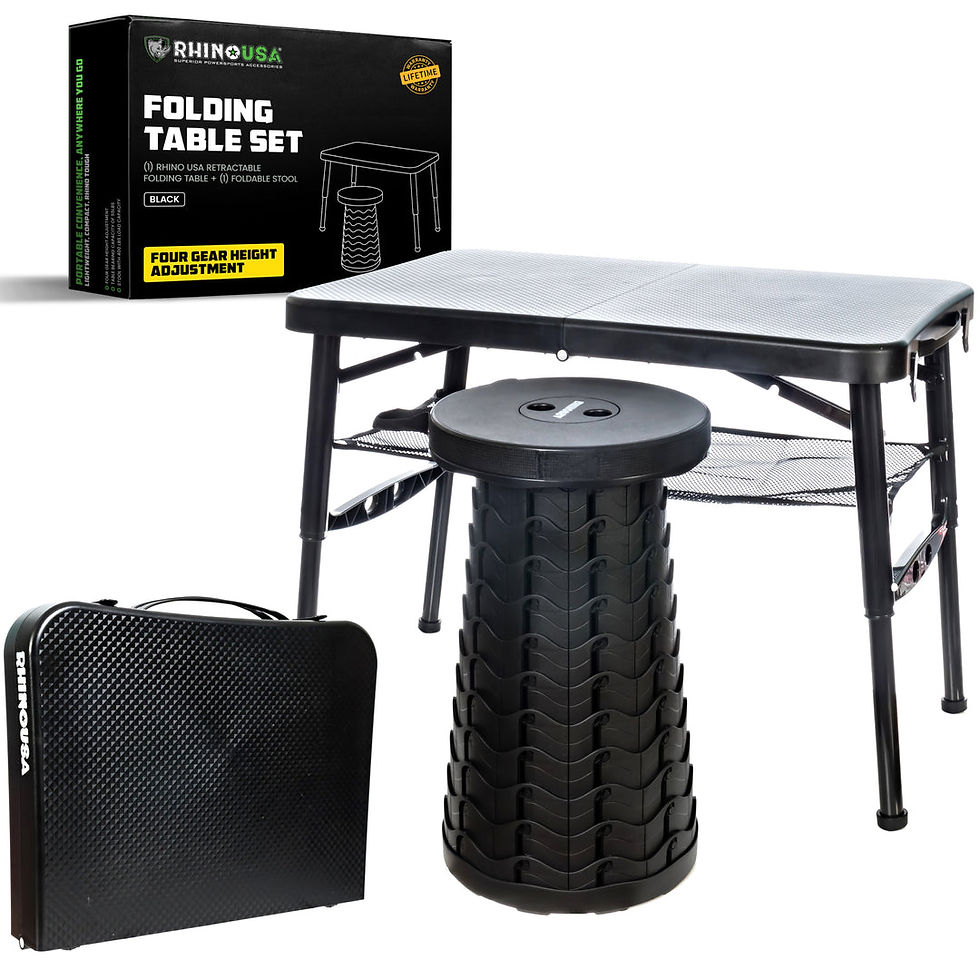 Folding Camping Table & Stool Set