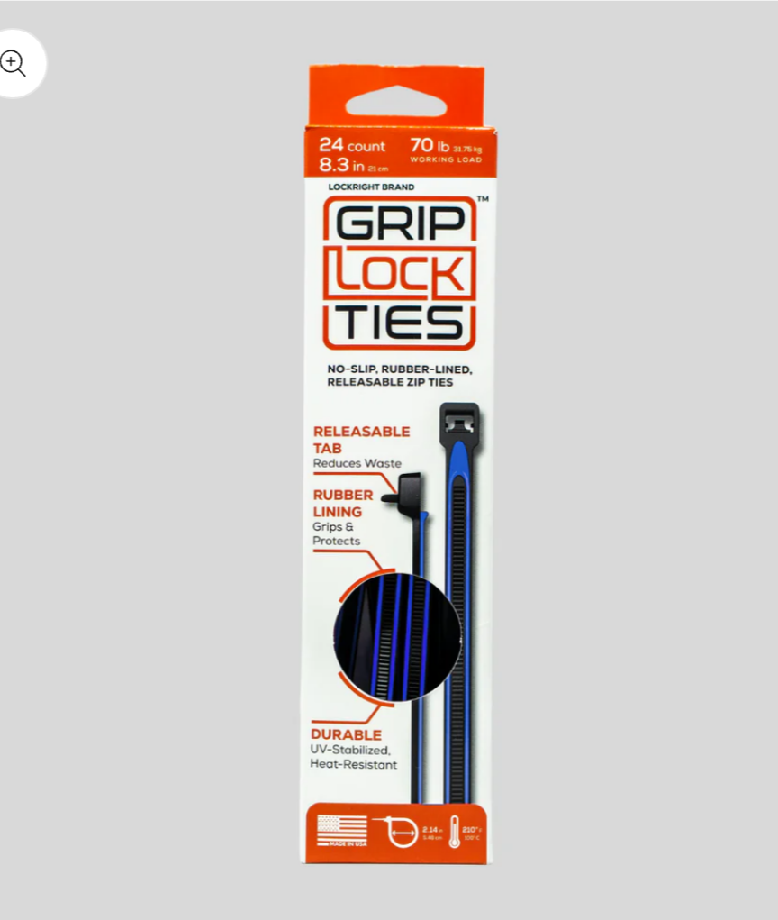 Thumbnail: GripLockTies® Rubber-Lined, Reusable Cable Ties
