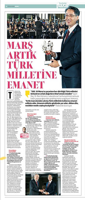 100. Yıl Marşı bestecisi ve söz yazarı İlker Kömürcü