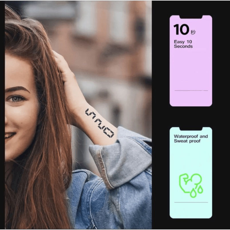 Thumbnail: Flower Tattoo Waterproof Tattoo Sticker