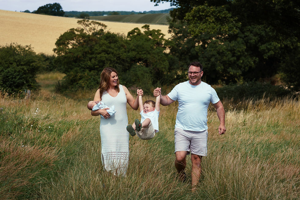 Family enjoying quality time together in nature