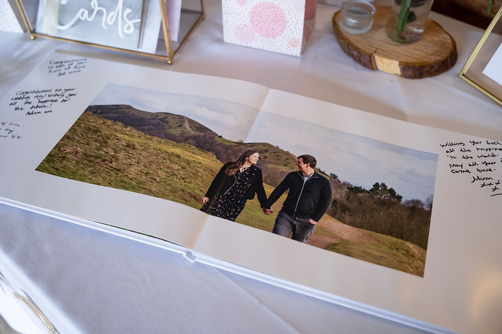 Unique personalised photobook guest book