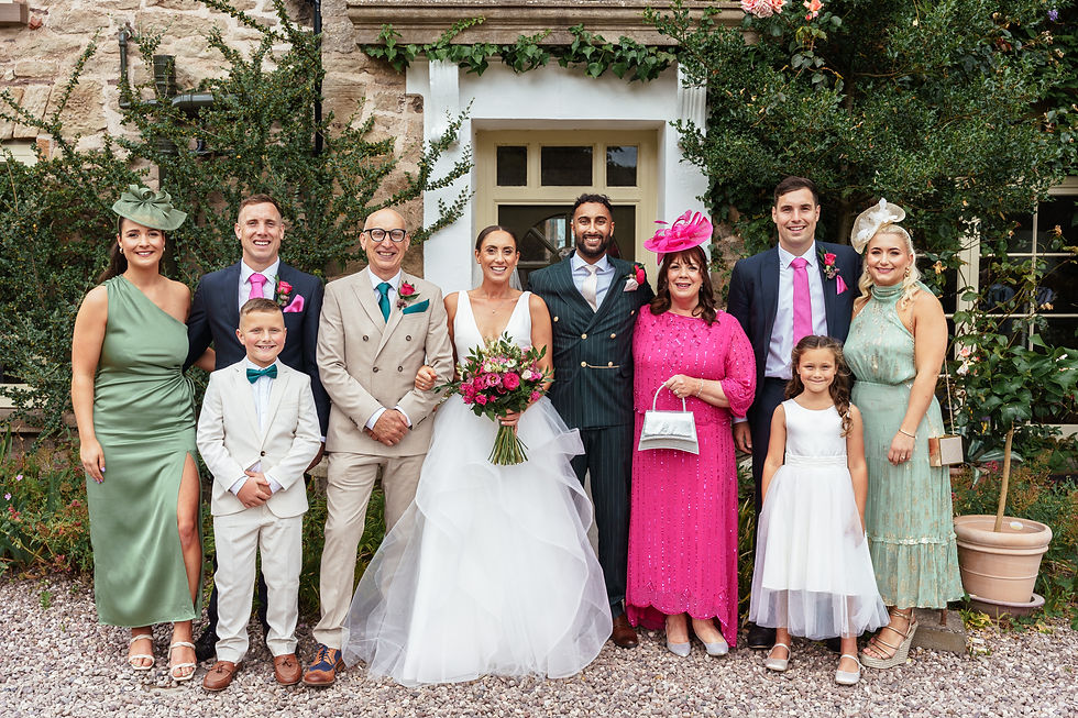 Wedding day family photo