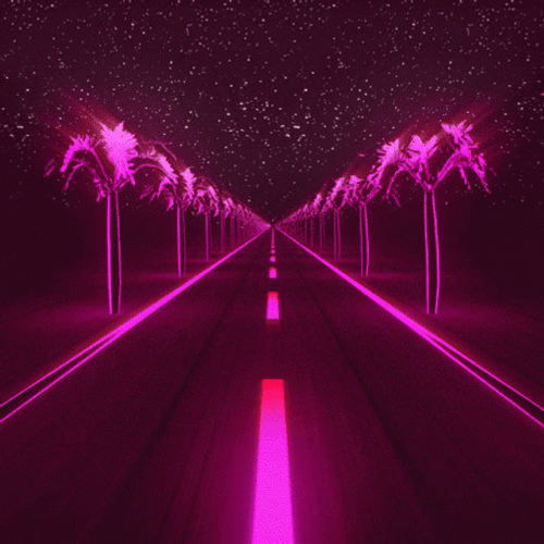 Pink Aesthetic Neon Illuminated night road inviting Bar patrons to Die HoofSeun Saloon in the West Coast of South Africa