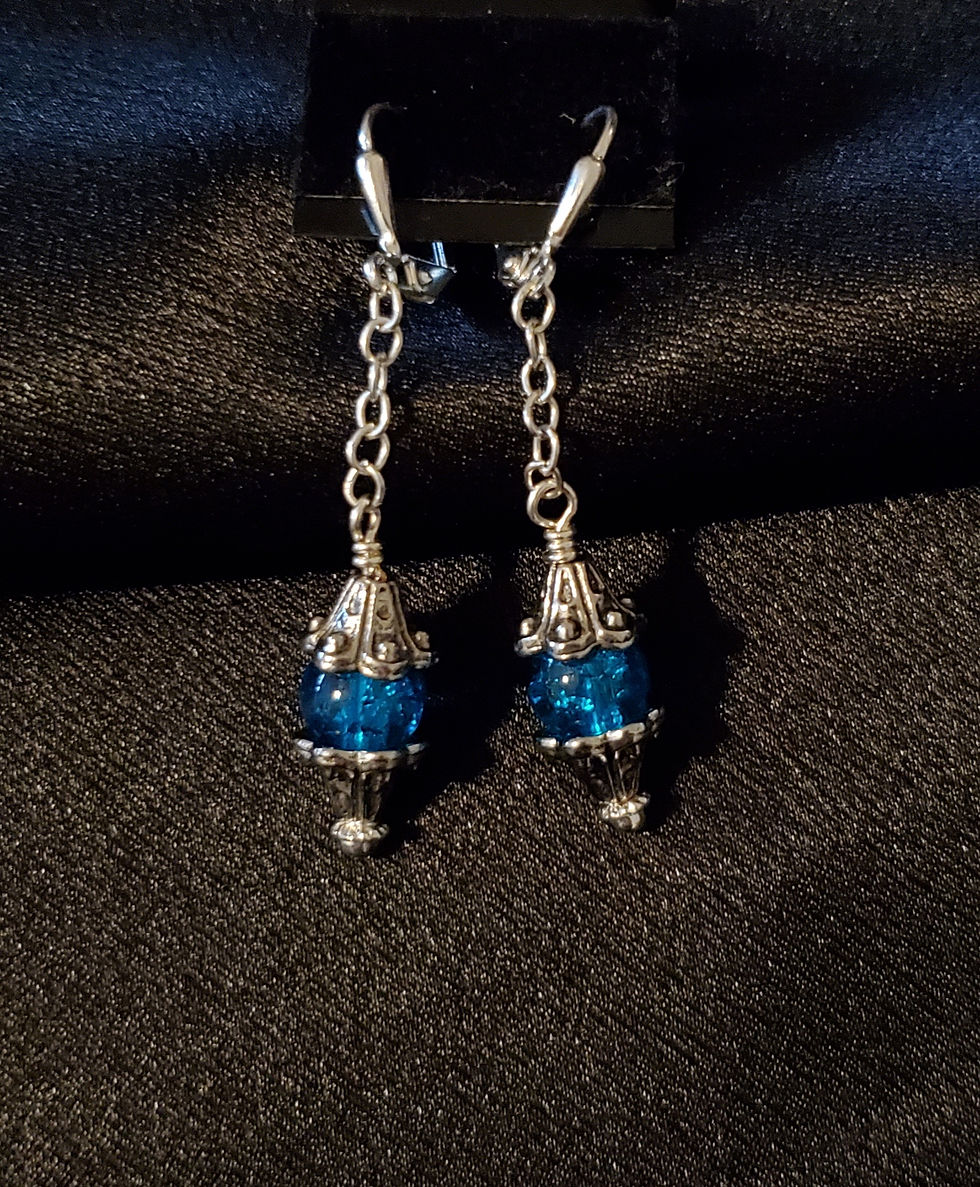 Thumbnail: Crackle glass earrings