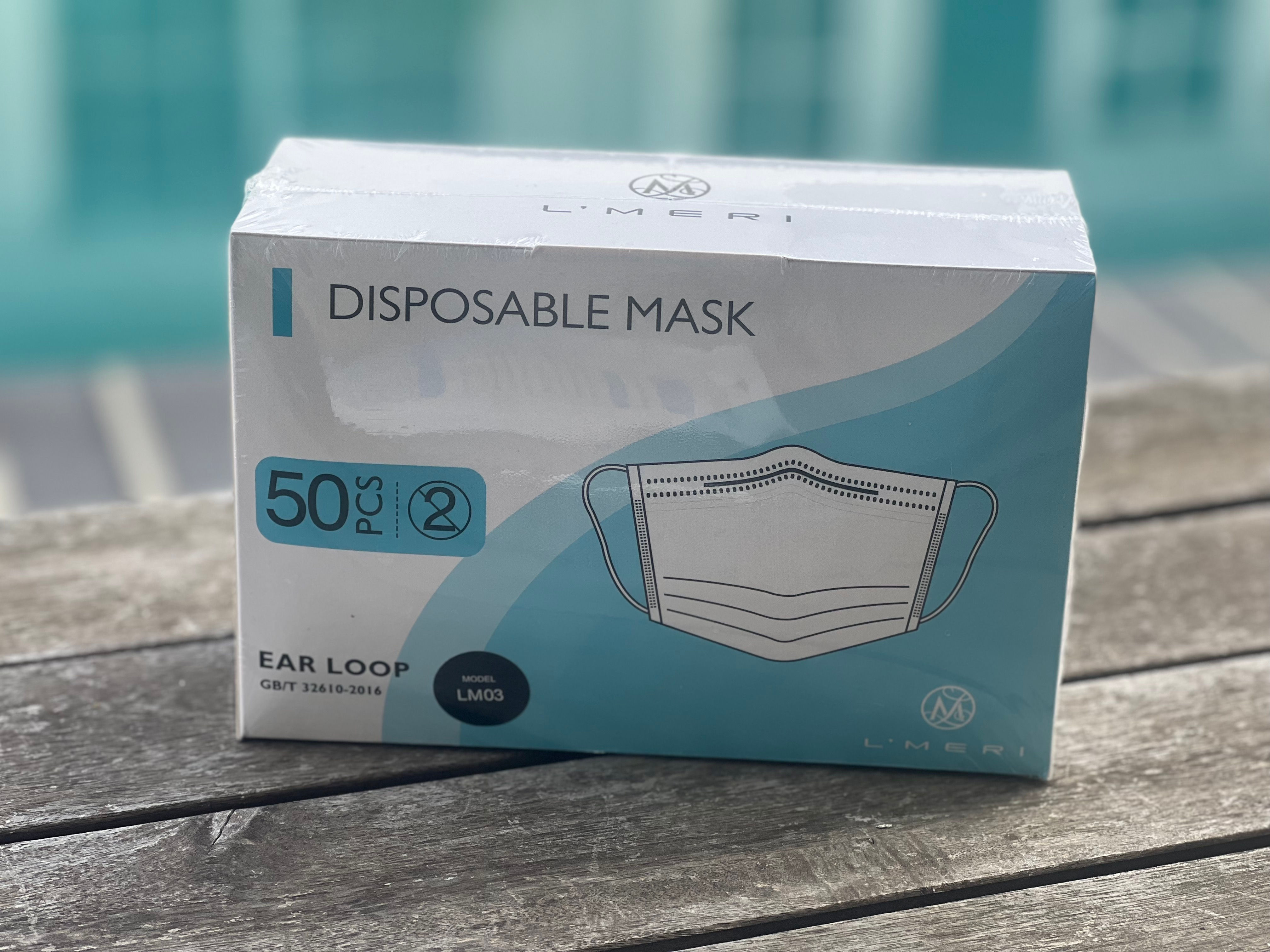 L'Meri Premium Level 2 BOLD BLACK Disposable Mask