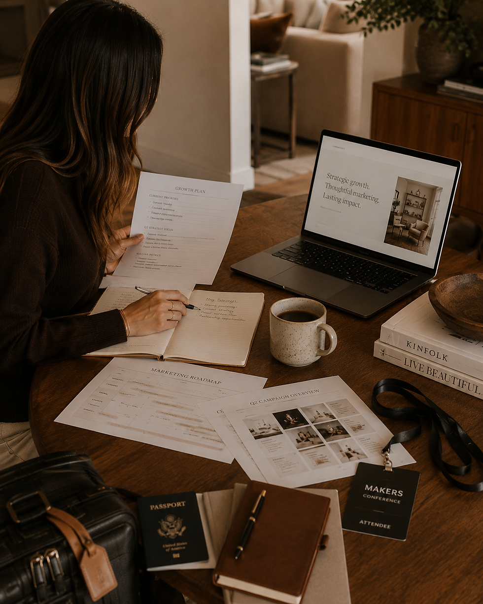 Desktop and mobile website mockups for a modern business website.