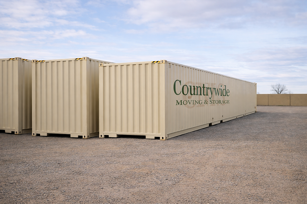 20 foot portable storage container at construction site