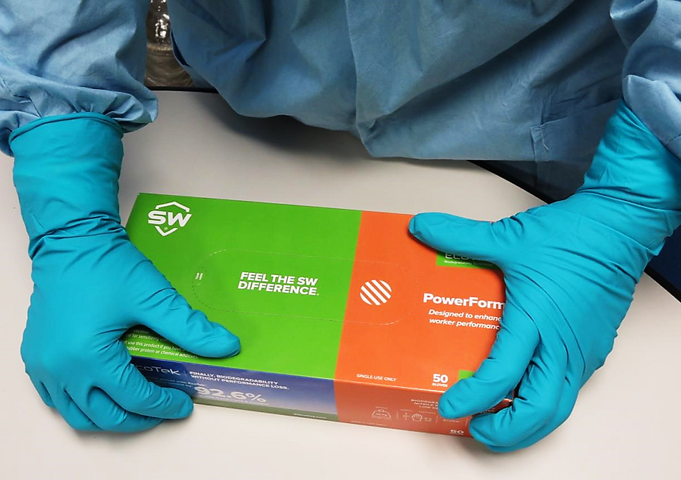 Thumbnail: PowerForm® EcoTek® Nitrile Exam Glove w/ Extended Cuff