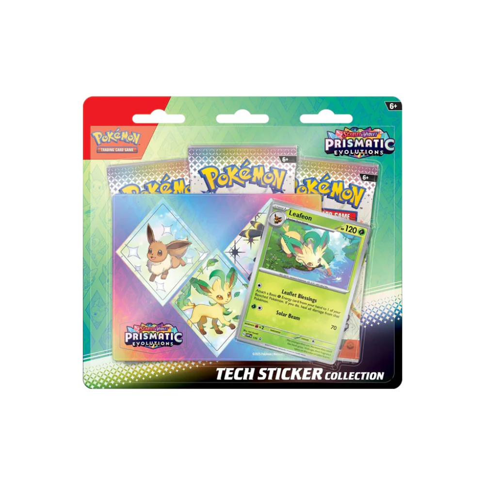 Prismatic Evolutions Tech Sticker collection Leafeon