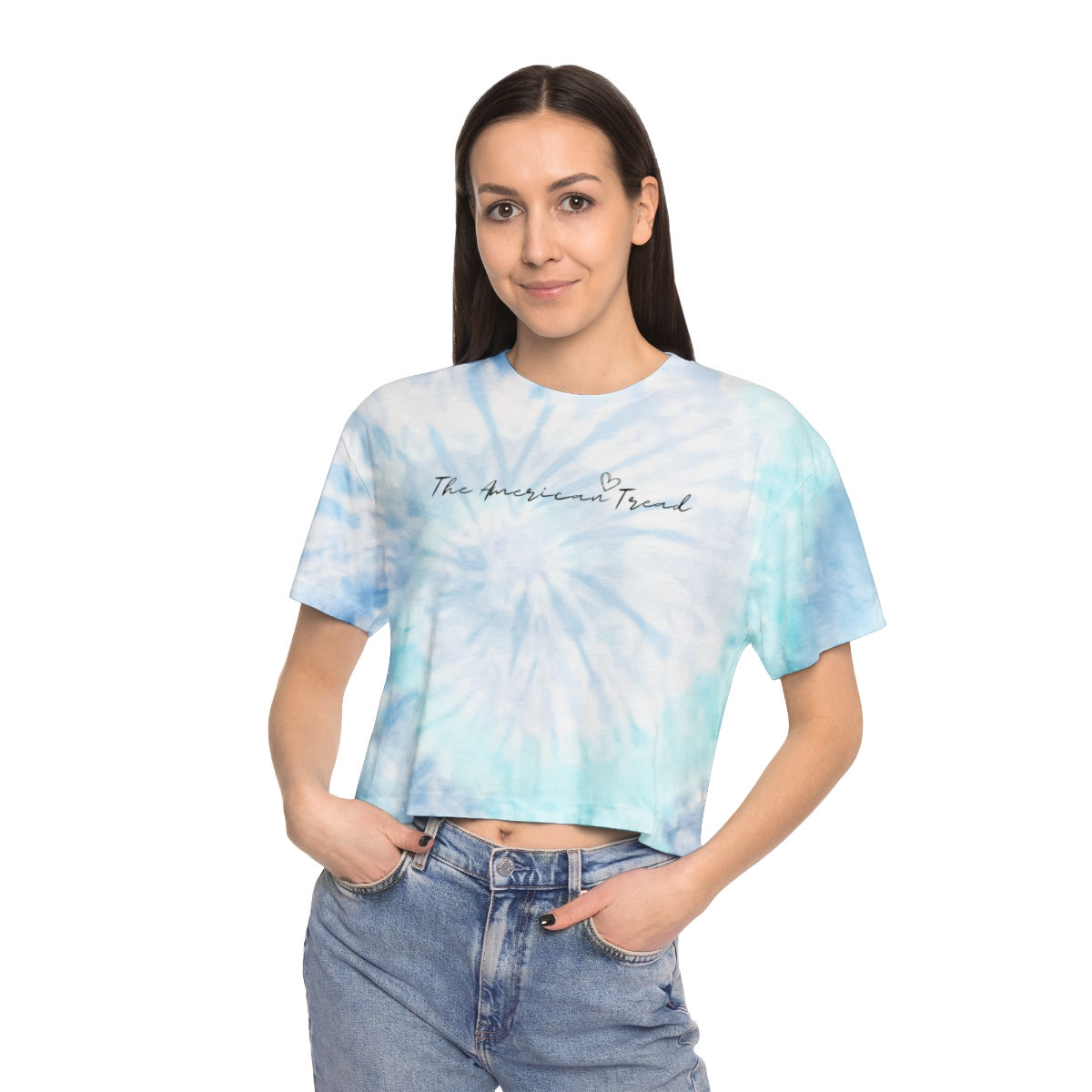 #1W TAT Script - Women's Tie-Dye Crop Tee