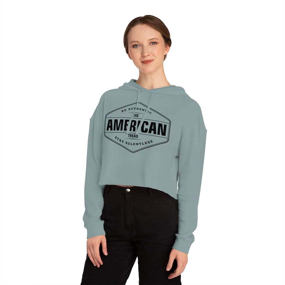 Thumbnail: #2 Be Authentic - Women’s Cropped Hooded Sweatshirt