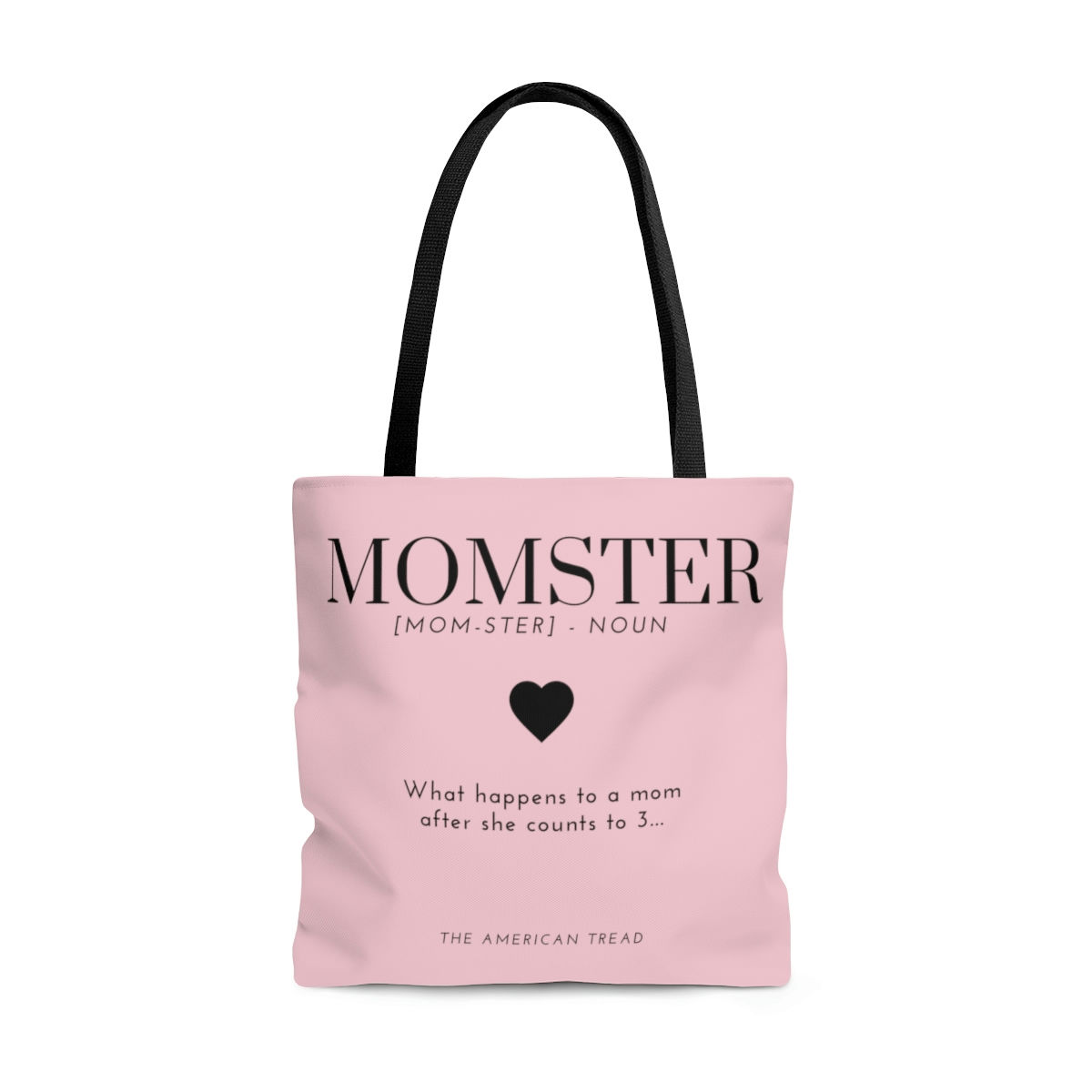 Mom-ster Tote (Pastel Pink)