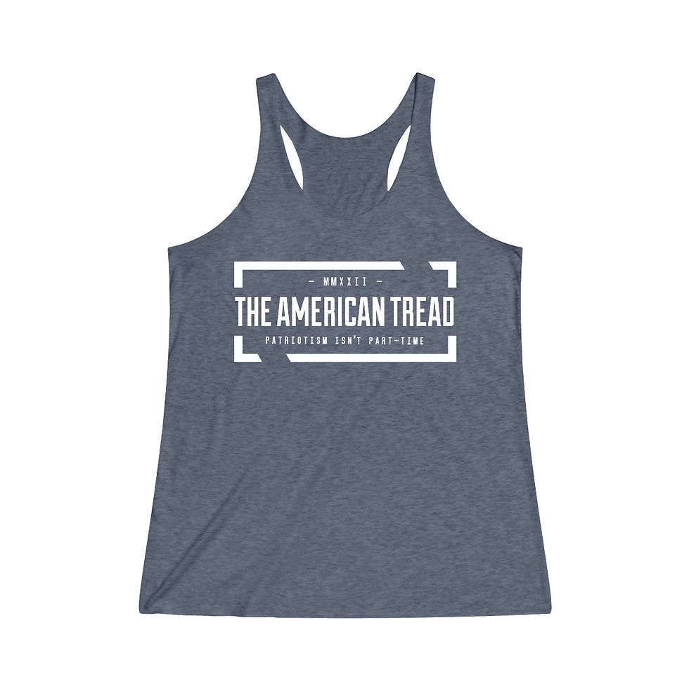 Thumbnail: #3 Tat Block - Women's Tri-Blend Racerback Tank