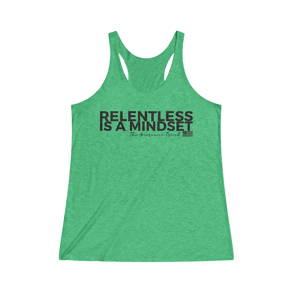 Thumbnail: #7 Relentless Mindset - Women's Tri-Blend Racerback Tank