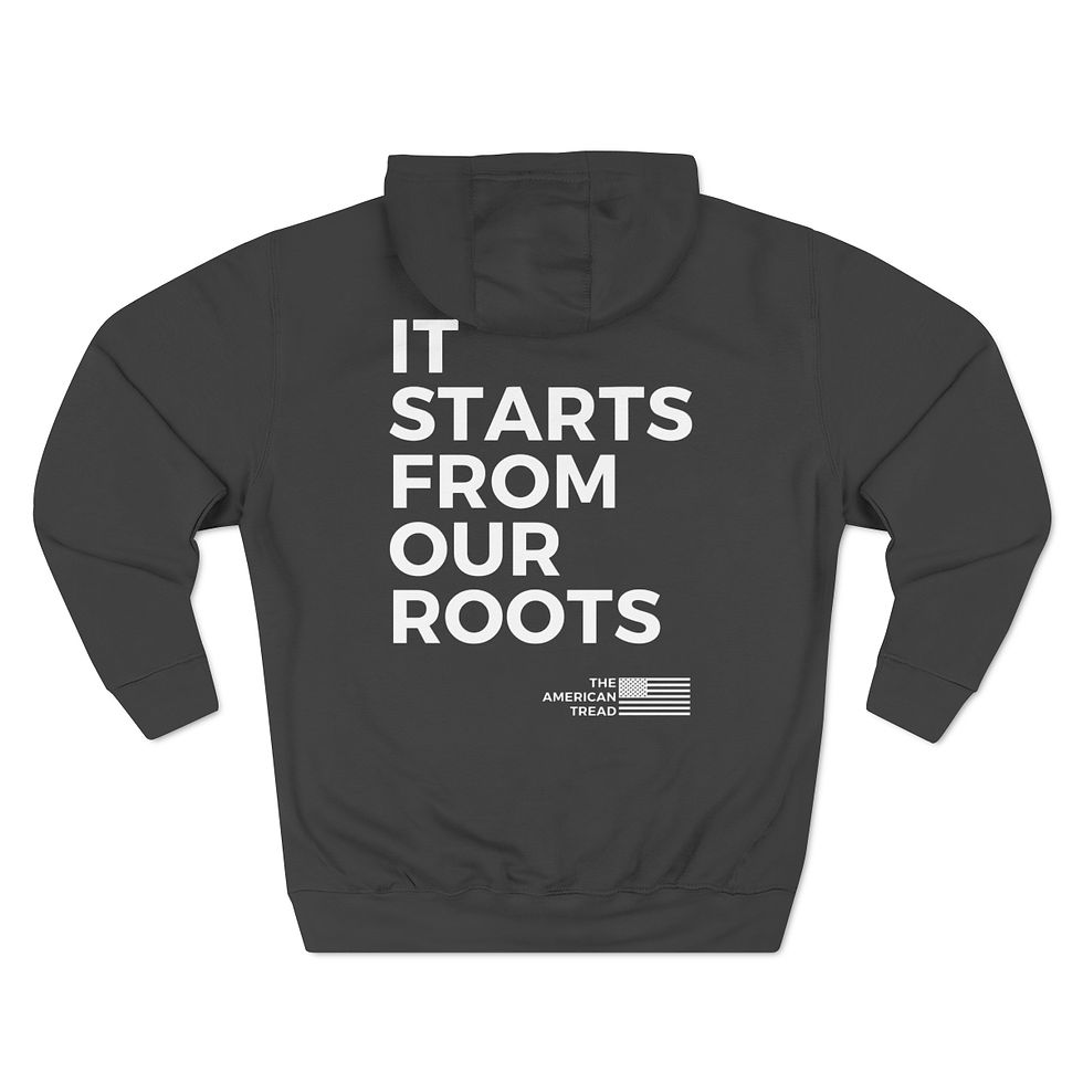 Thumbnail: #6 TAT Roots - White Print Unisex Premium Pullover Hoodie