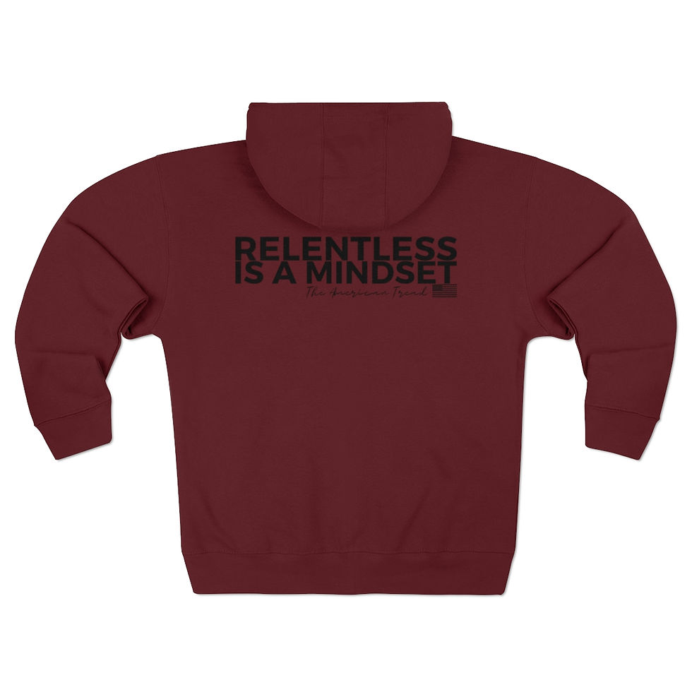 Thumbnail: #7 Relentless Mindset - Unisex Premium Full Zip Hoodie