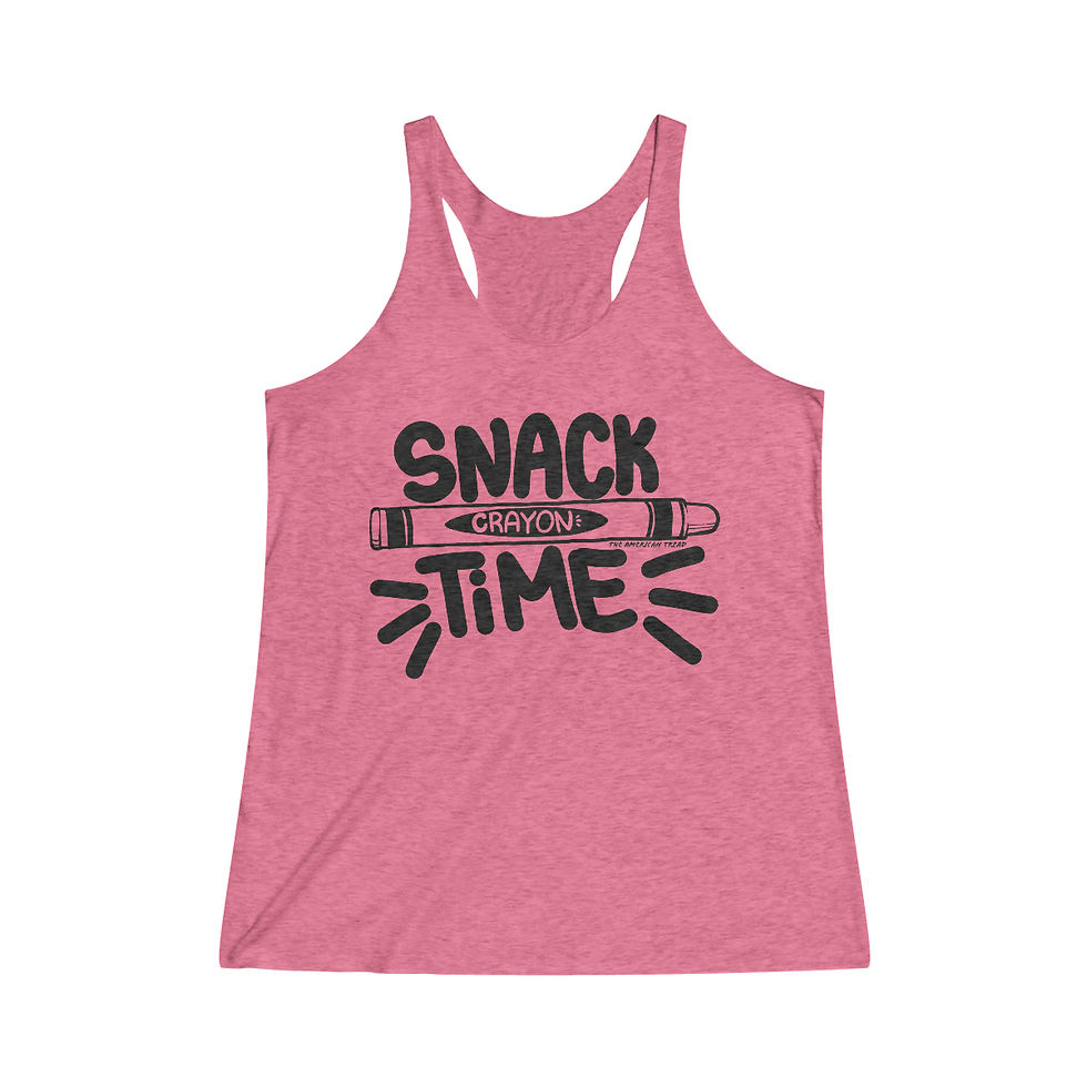 Thumbnail: The Official Snack Time Tee Blackout - Women's Tri-Blend Racerback Tank