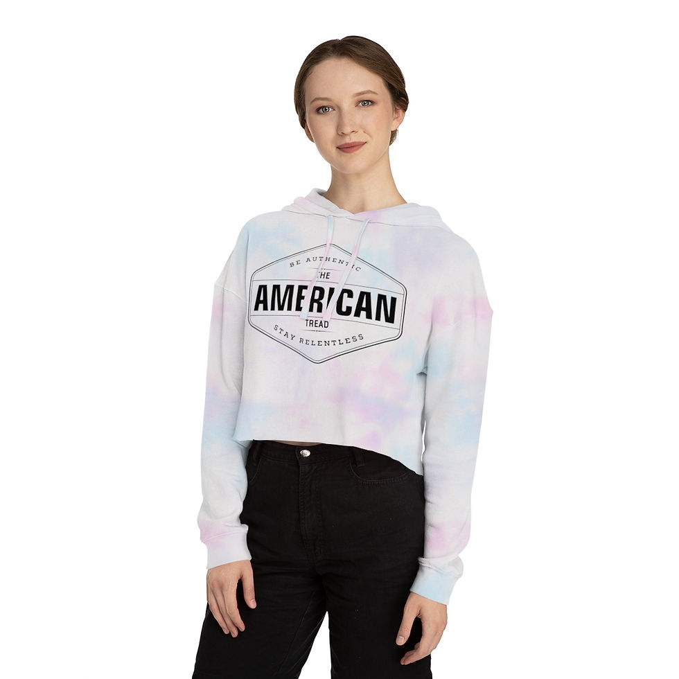 Thumbnail: #2 Be Authentic - Women’s Cropped Hooded Sweatshirt