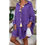 Thumbnail: Cotton Long Sleeve Linen Button Loose Fitting Tunic Casual V Neck Plus Size Card