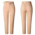 Thumbnail: Women High Waist Pants with Waist Belt Elegant Office Pants