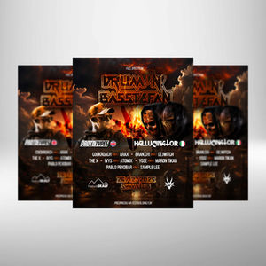Dark futuristic Instagram visual promoting an underground electronic music event