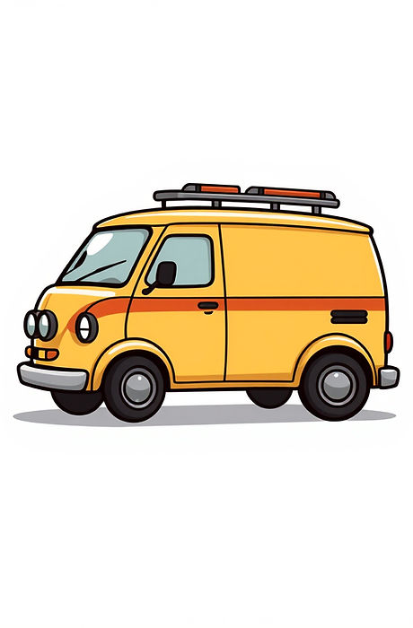 Design me a cartoon small van on a white background.jpg