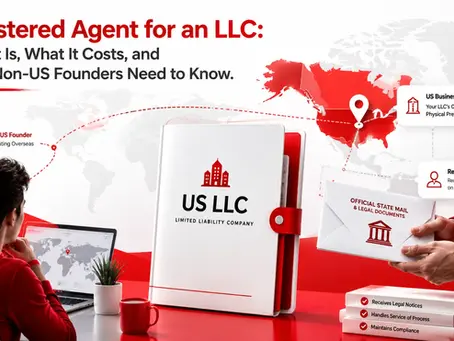 Registered agent for a US LLC helping non-US founders receive legal and state documents