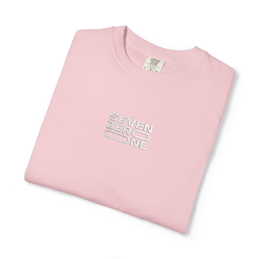 Thumbnail: Seven Zero One Origin Tee - Embroidered - Blossom Folded