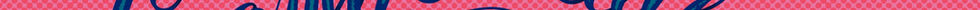 Text reads “congratulations in flourished blue calligraphy”. Surrounding it are some red swirls on the top and bottom. The background is a hot pink with faint dots.