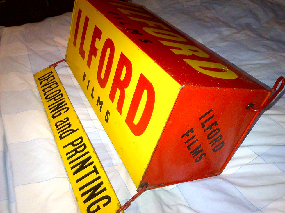 Thumbnail: Ilford Film "Box" hanging sign