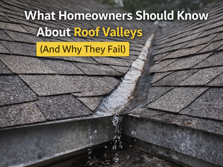 What Homeowners Should Know About Roof Valleys (And Why They Fail)