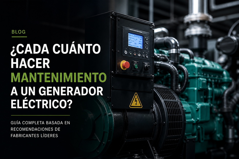 ¿Cada cuánto hacer mantenimiento a un generador eléctrico?
