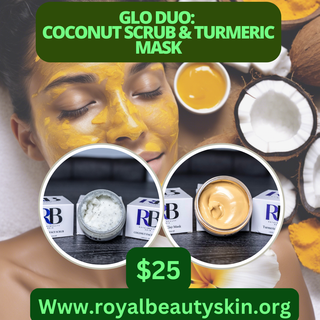 Glo Duo: Coconut Scrub & Turmeric Mask