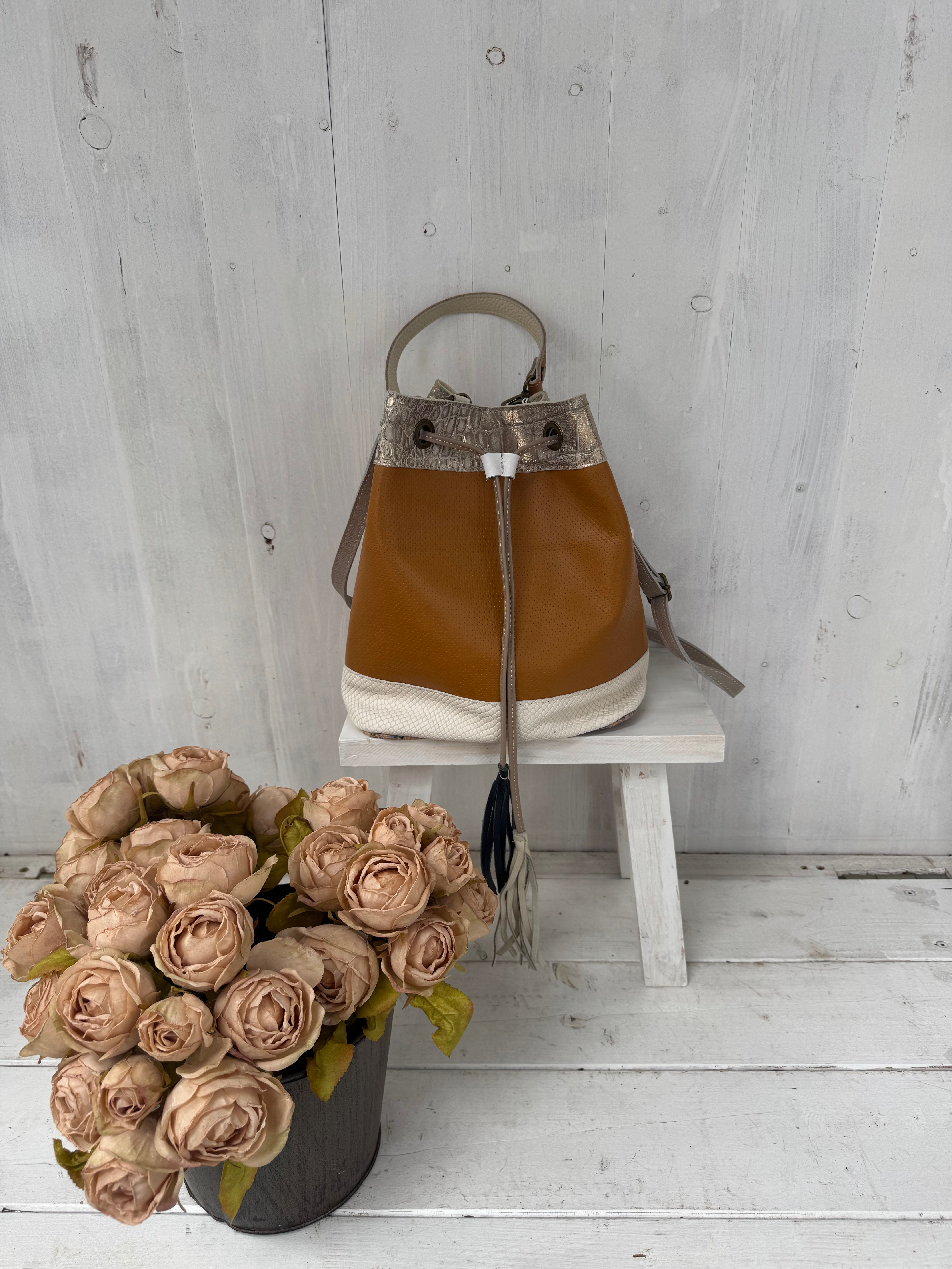 Lederbeutel Patchwork