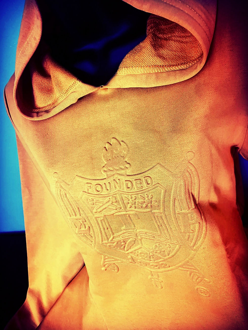 Thumbnail: Gold Embossed Peplum Hoodie