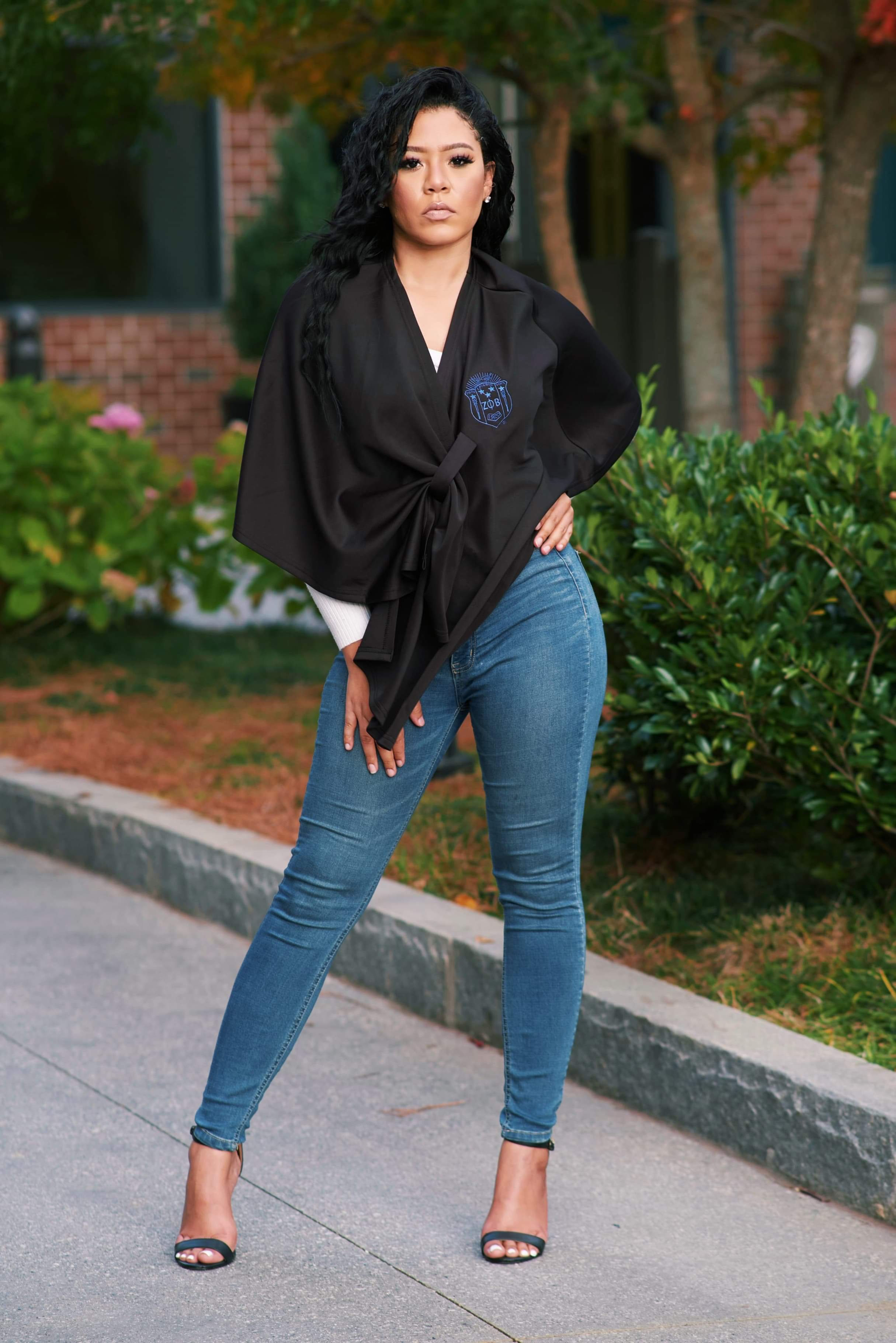 Zeta Couture Shawl - Black