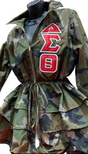 Peplum Line Jacket - ΔΣΘ CAMO | thecouturesoror