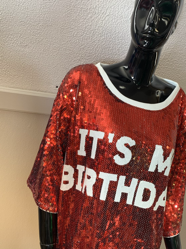 its my birthday sequin tshirt dress It's My Birthday Sequin T-shirt Dress  Duo Studio Designs