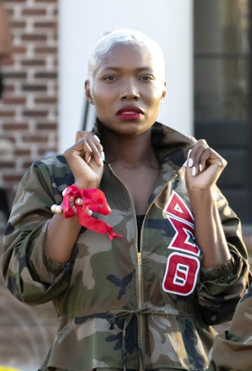 Peplum Line Jacket - ΔΣΘ CAMO | thecouturesoror