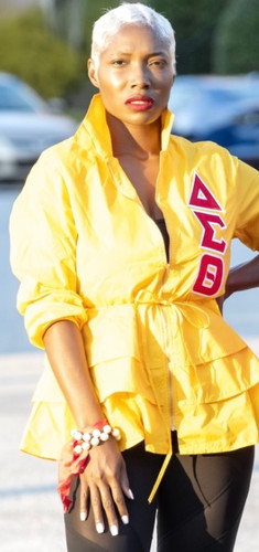 Peplum Line Jacket - ΔΣΘ gold | thecouturesoror