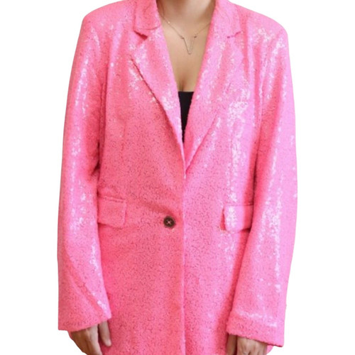 PINK SEQUIN BLAZER thecouturesoror