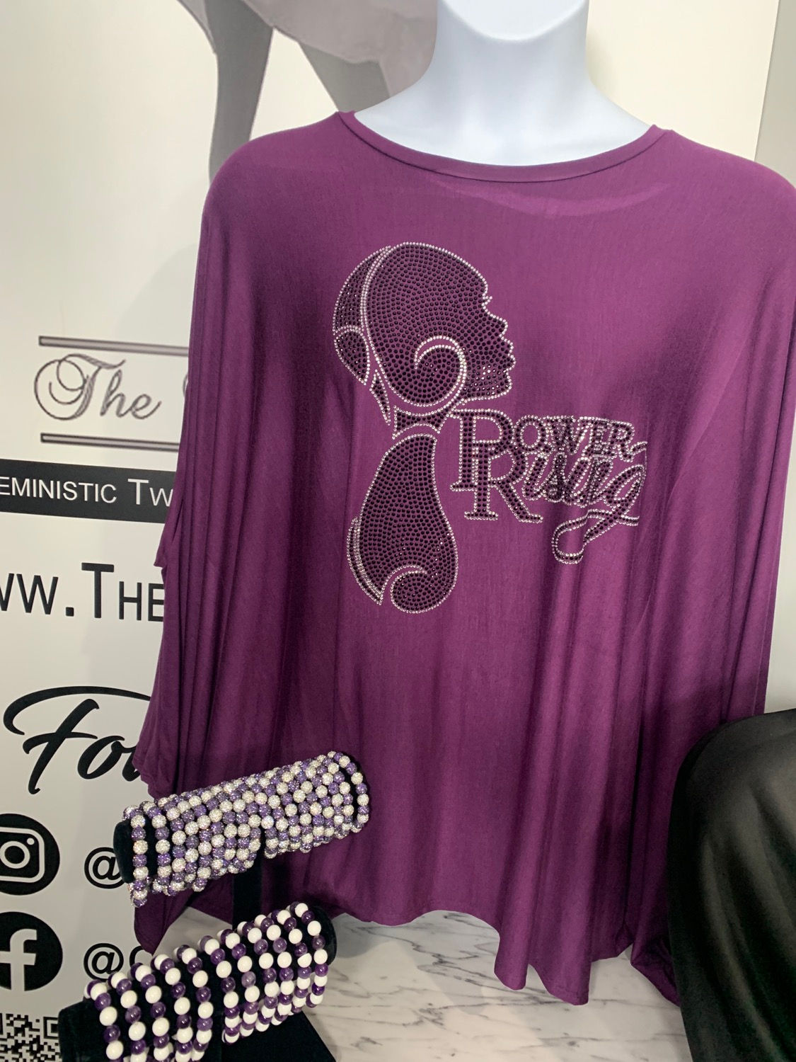 Power Rising Poncho-Purple