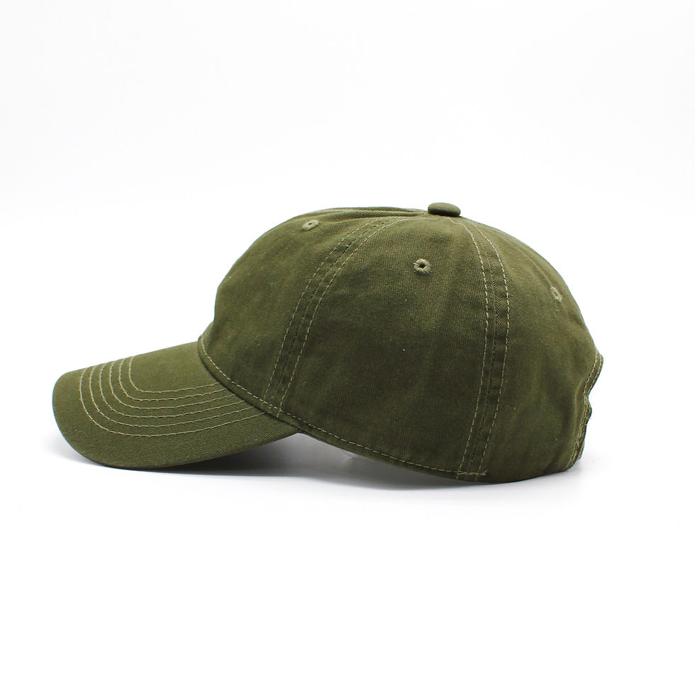 縮圖：經典純色老帽-軍綠