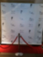 Step & Repeat Board and Velvet Stanchions