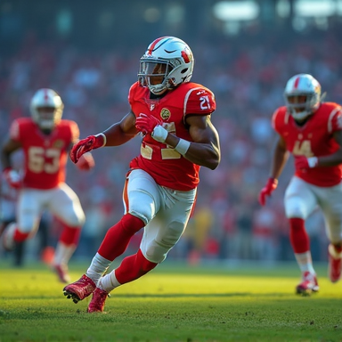 Intense kabaddi match action with players in raid