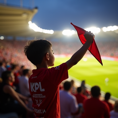 Colorful kabaddi fan banners and flags