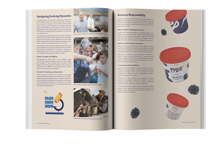 Yoplait Annual Report, Sustainability