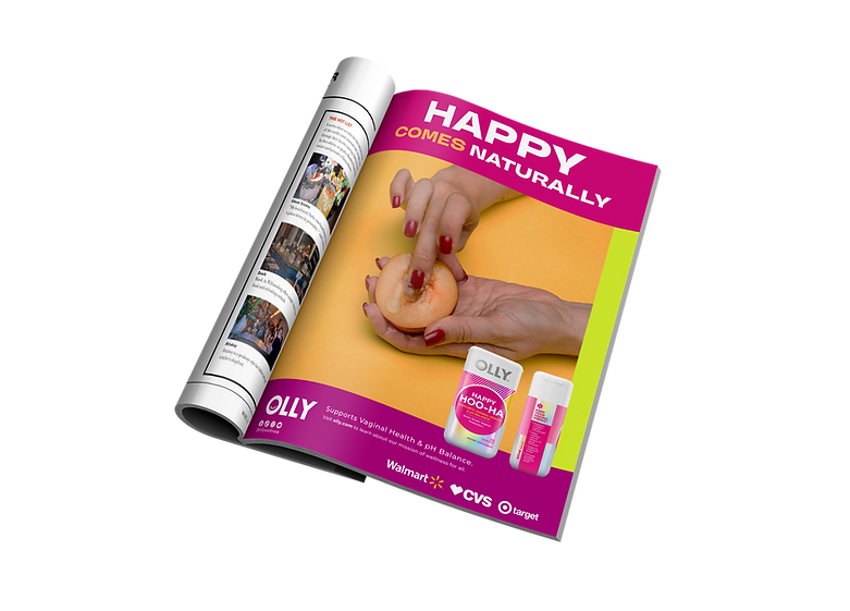 Olly print ad trio, wellness supplement series advertising 1 of 3